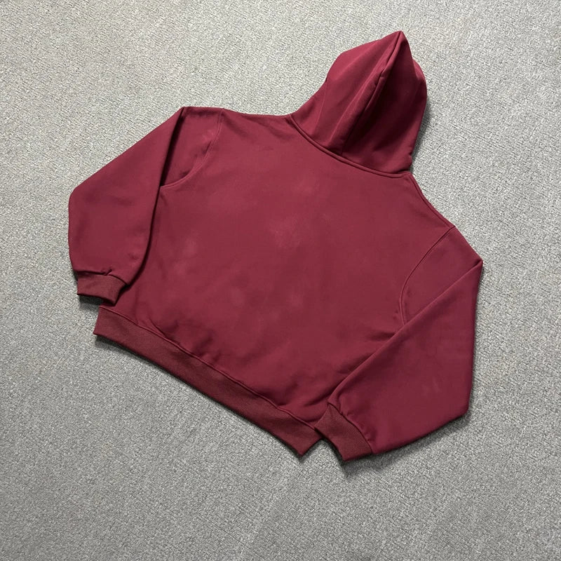 Red Zip-Up Fleece Hoodie