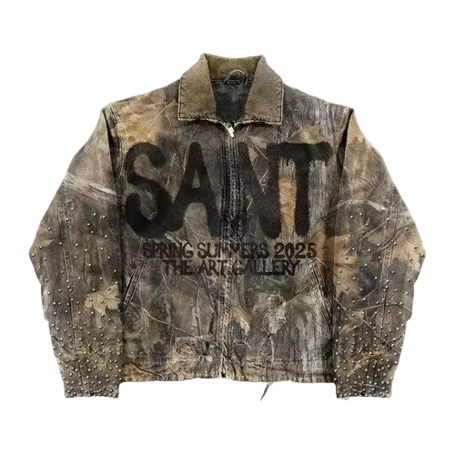 Retro Camouflage Leaf Jacket
